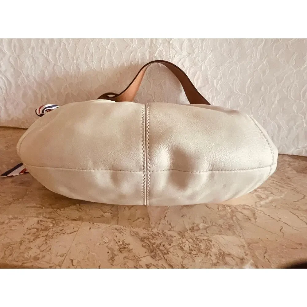 Coach Ergo Pleated hobo/soho white Leather Shoulder Bag F19730